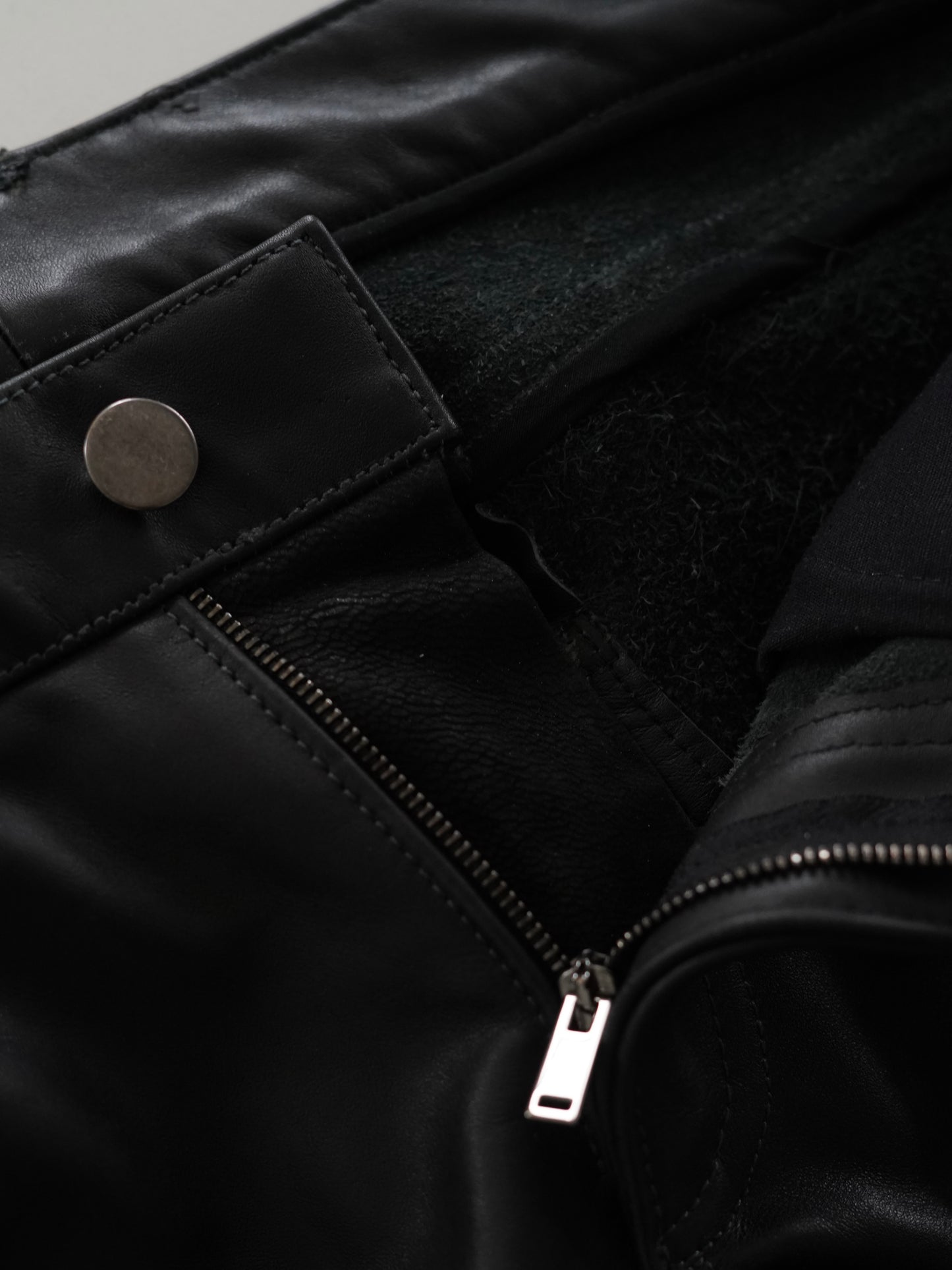 JCP Jet Black Leather Pants (M)