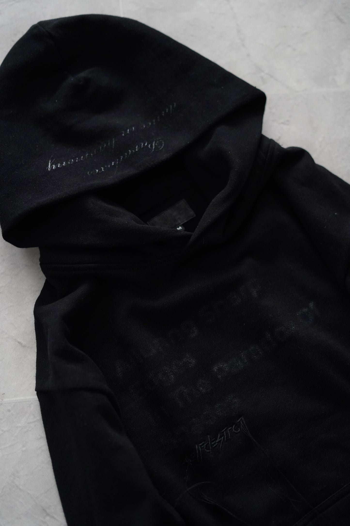 Black Monotone Shadow Hoodie