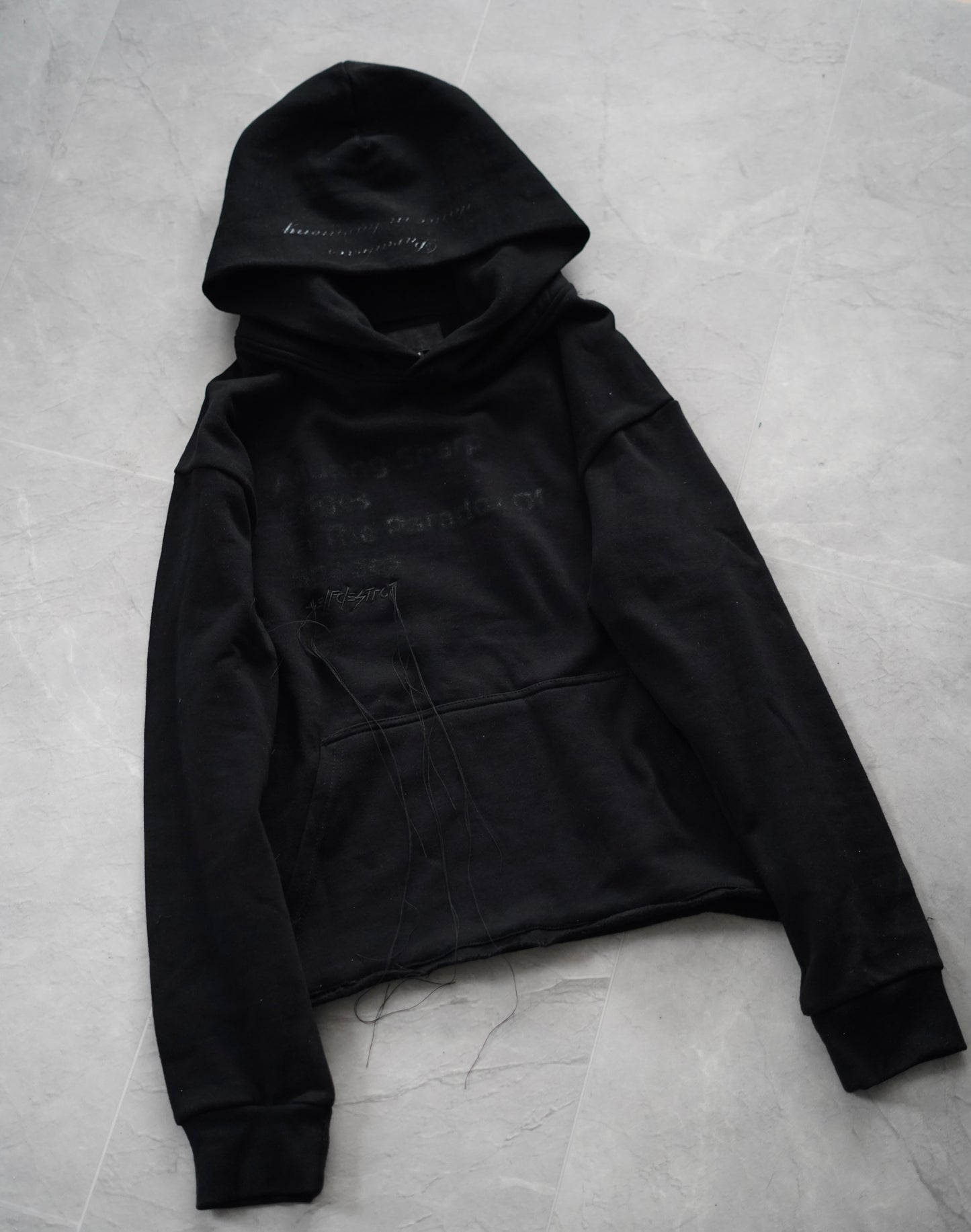 Black Monotone Shadow Hoodie