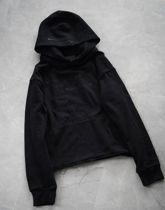 Black Monotone Shadow Hoodie