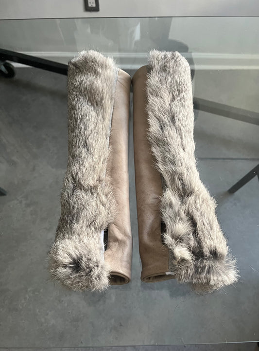 Fur & Leather Arm Warmers