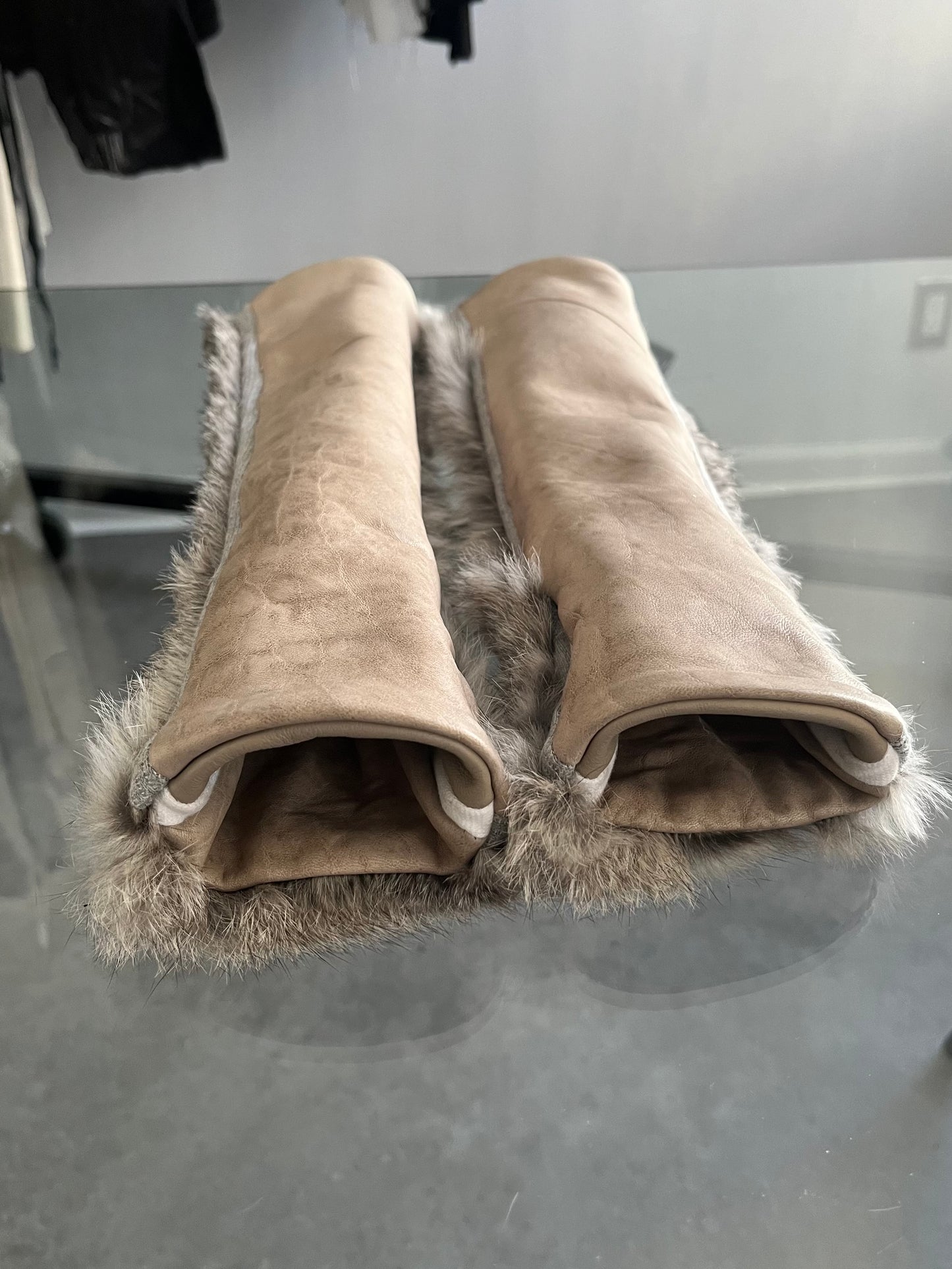 Fur & Leather Arm Warmers