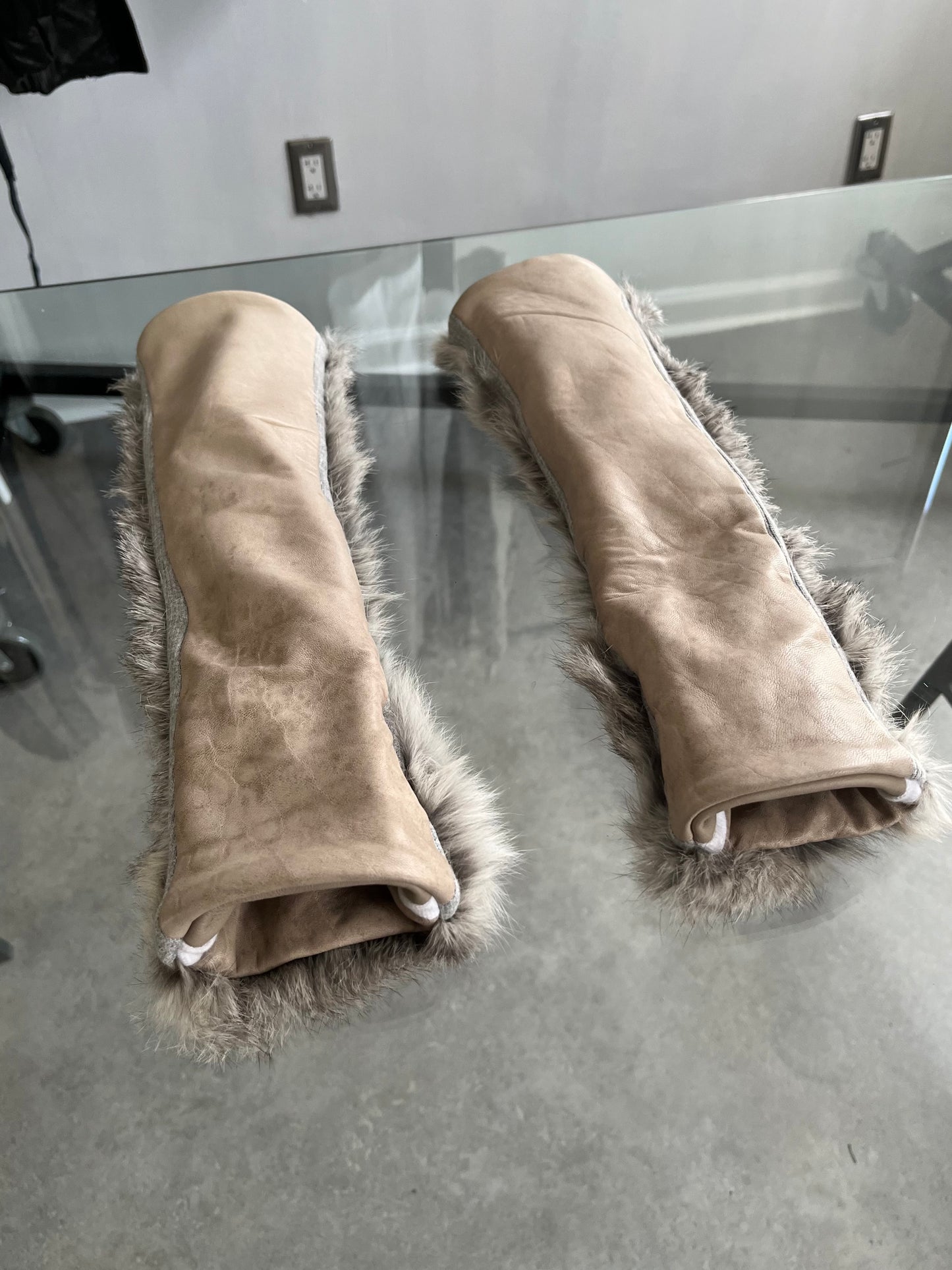 Fur & Leather Arm Warmers