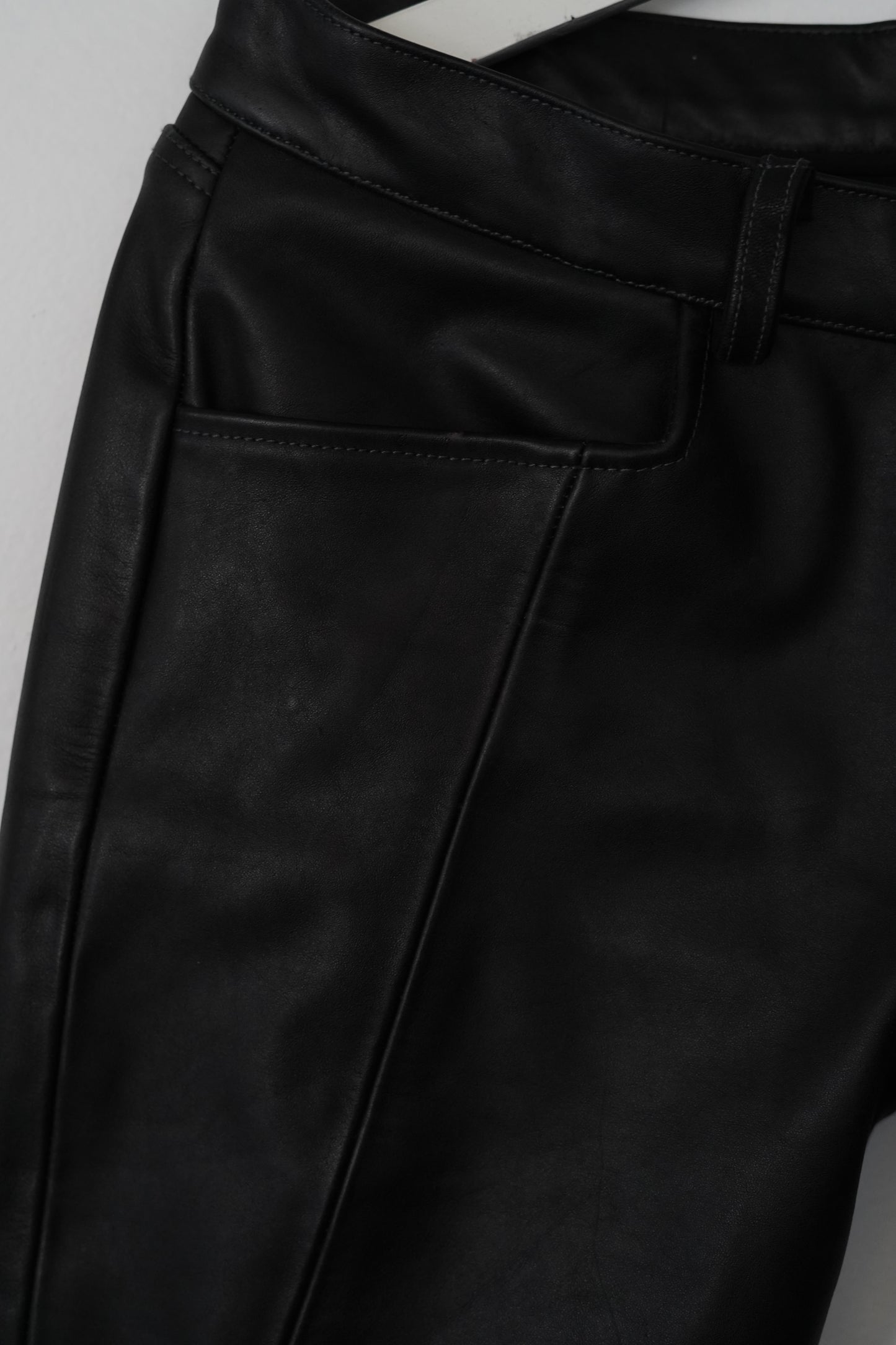 JCP Jet Black Leather Pants (M)