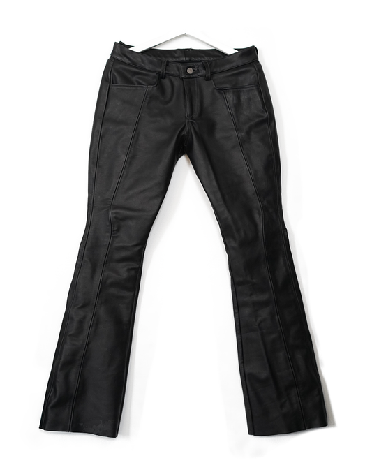 JCP Jet Black Leather Pants (M)